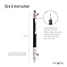 Eutuxia 6-in-1 Multitool Twist Retractable Ballpoint Pen, Ruler (In. & Cm.), Spirit Level, Touch Screen Stylus, Phillips & Flat Head Screwdriver. Mini Multifunction Tech Tool Kit. [Black & Silver]