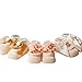 DEEKEY Cozy Cotton Flower Pearl Bowknot Lace Jane Socks with Grip for Newborn Infant Baby Girl 6-12 months 3 Pack