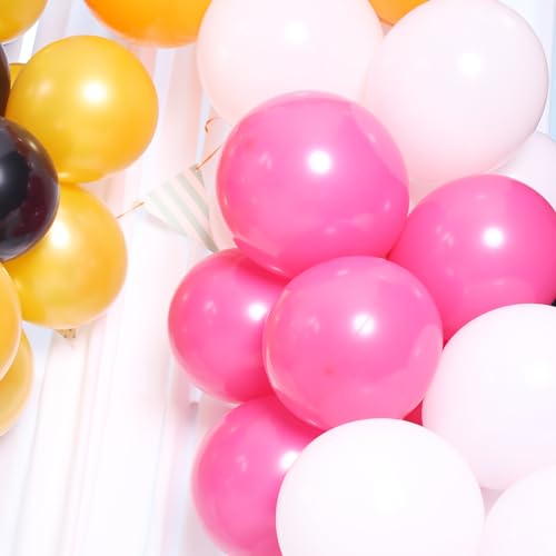 LovesTown 110PCS Latex Balloons Bulk, White Party Balloons with Ribbon 12\