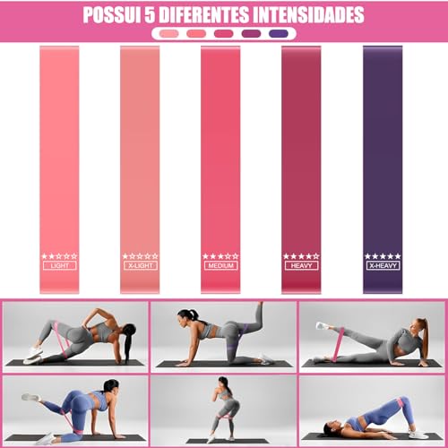 Kit Essencial de Pilates para Mulheres, Kit de Pilates para Exercícios em Casa, Equipamento de Pilates, Conjunto de Anel e Bola de Pilates com Faixas de Resistência e Bumbum, Anéis de Pilates de 38cm