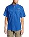 Columbia Men's PFG Low Drag Offshore™ Short Sleeve Shirt,Vivid Blue,Medium