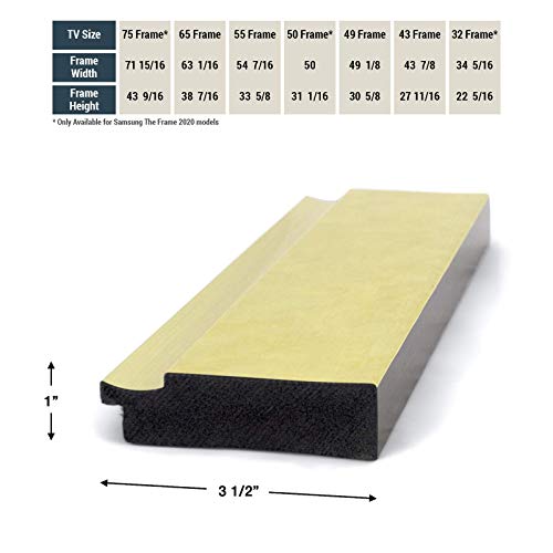 Deco TV Frames Contemporary Gold Smart Frame Compatible ONLY with Samsung The Frame TV (50