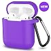 AirPods Case,SATLITOG Protective Silicone Cover Compatible with Apple AirPods 2 and 1(Not for Wireless Charging Case)(Purple) primary