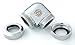 Bitspower Dual Enhance Multi-Link Adapter Fitting for 12mm OD Rigid Tubing, 90 Degree Angle, Silver Shining, 4-Pack