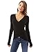 PattyBoutik Women's V Neck High-Low Hem Crossover Sweater