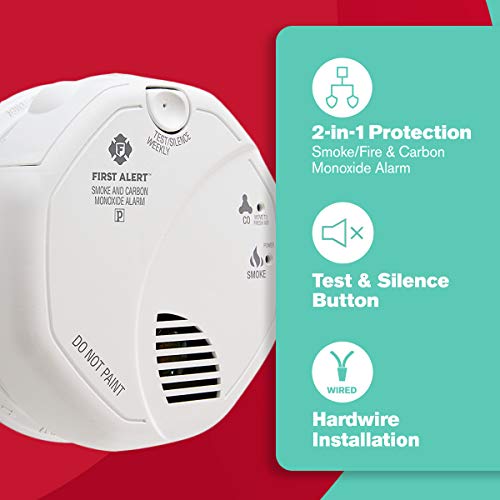 First Alert BRK SC7010B Hardwired Smoke and Carbon Monoxide (CO) Detector with Battery Backup , White - Image 3