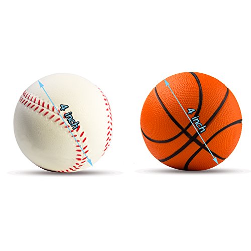 image for BeYumi Slow Rising Toy, Basketball + Baseball Simulation Squeeze Toys 