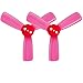 RAYCorp 1935 3-Blades (1.9x3.5x3) Propellers. 16 Pieces(8CW, 8CCW) Pink - Polycarbonate 1.9-inch Tri Blades Micro Quadcopters & Multirotors Props + Battery Strap
