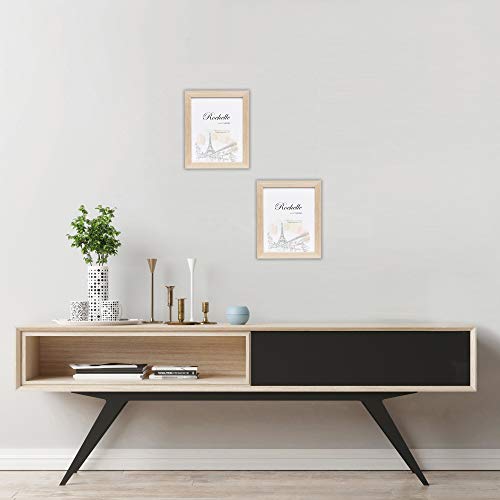 8x10 Picture Frame Natural Oak 2 Pack, Wall Mount or (8x10Natural