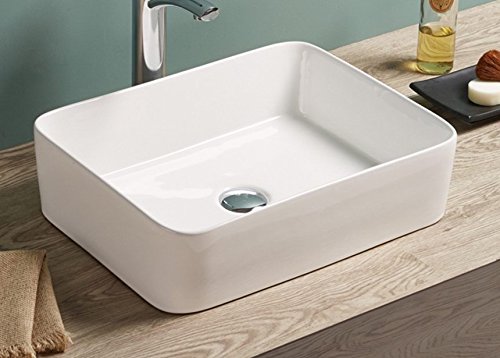 Elimax's Bathroom Ceramic Porcelain Vessel Sink With Free Chrome Pop Up Drain (Vessel Style -7050H)