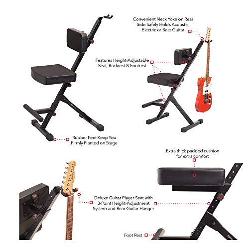 Gator Frameworks Deluxe Guitar Performance Seat with 3Point Height