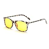 Cyxus Blue Light Filter [Sleep Better] UV Block Computer Eyewear Health Reading Glasses Classic Oval Yellow Lens 49mm, Unisex(Mens/Womens) Anti Fatigue Blocking Eye Strain (Tortoise Frame)