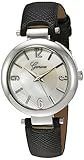 Geneva Women's GV/1015WMBK Silver-Tone and Black Strap Watch