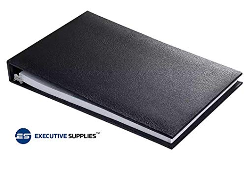 7 Ring Business Check Book Binder, Fits 600 Checks (200 Sheets 9"x13" 3 Checks Per Page) with 6Year Calender & Storage Organizer, Professional Look! by Executive Supplies
