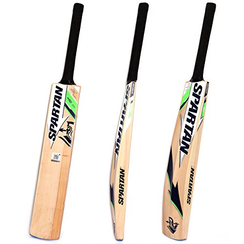 Spartan MSD Edition Grade 5 Kashmir Willow Cricket Bat ( Size: Short Handle,Leather Ball )