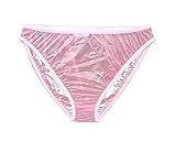 Haian Plastic Bikini Panties PVC Underwear Color Transparent Pink (X-Large)