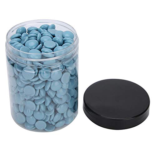 Hard Wax Beads, Hair Removal Hard Wax Beans, Professional Face Legs Body Depilatory Waxing Beads 150g, Waxing Beans for Women Bikini Underarm Back Chest (Blue)