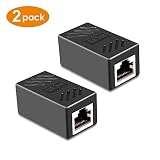 PLUSPOE RJ45 Coupler Ethernet Inline Connector Plugs for Cat5 Cat5e Cat6e Cat7 Cable (2 Pack)