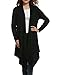 Sherosa Women Loose Draped Open Front Mid-long Lightweight Spring Cardigan Sweater
