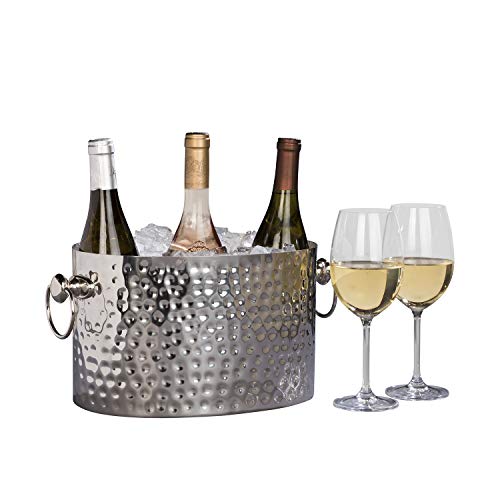 Chic Chill Handcrafted Artisan 3 bottle Champagne and Wine Chiller (Stainless Steel)