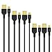 Micro USB Charging Cable, ICZI Micro USB Cable 6ft, 3ft, 1ft ,5 Pack Sync&Charging Cable for Samsung, Nexus, LG, Android Smartphone and More - Black