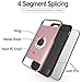 Ownest Compatible with iPhone 7 Plus Case,iPhone 8 Plus Case,iPhone 6 Plus Case with Armor Dual with Heavy Duty Protection and Finger Ring Kickstand Fit Magnetic Car Mount for iPhone-Rose Gold