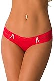 Velvet Kitten Sexy Midnight Lace Panty for Women 1044 (Medium, Red)