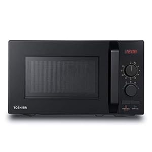 Toshiba 800w 20L Microwave Oven with 8 Auto Menus, 5 Power Levels, Mute Function, and LED Cavity Light - Black - MW2…