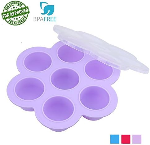 Best Essential Silicone Egg Bites Molds for Instant Pot - BPA Free, Freezer Tray with Lid Reusable Storage Container - Fits Instant Pot 5,6,8 qt Pressure Cooker, 100% FDA Food Grade Silicone (PURPLE)