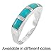 925 Sterling Silver Stackable Rings with Genuine Turquoise & Gemstones Sizes 5 to 11