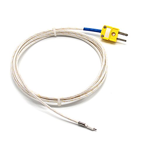 T-PRO K-Type Thermocouple Wire for Very High Temperature(0-1000â„ƒ) Fiberglass 2M/6.6Ft