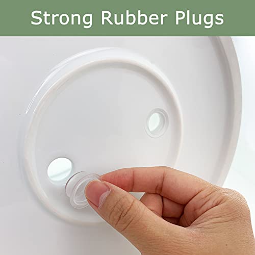 DEARDESIRES 10 inch Ceramic Plant Pot, Indoor Outdoor White Flower Pot