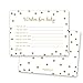 MyExpression.com 48 Cnt Gold Glitter Graphic Dots Baby Wish Cards