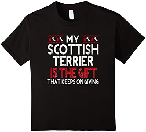 Kids Scottish Terrier Christmas Gifts for Women Men 10 Black