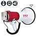Pyle Megaphone Speaker PA Bullhorn with Built-in Siren - 50 Watts Adjustable Volume Control and 1200 Yard Range - Ideal for Football, Soccer, Baseball, Hockey and Basketball Cheerleading Fans and Coaches or for Safety Drills (PMP52BT)