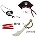 Boys Pirate Costume Children's Pirate Role Play Dress-up, Black, Size 7-9 Years