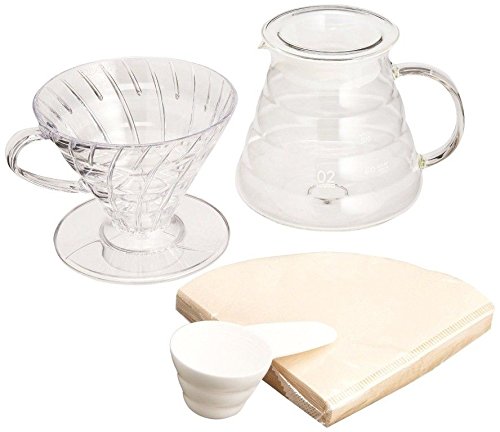 Hario Buono V60 Series - Transparent Drip Coffee Brewing Set from Japan