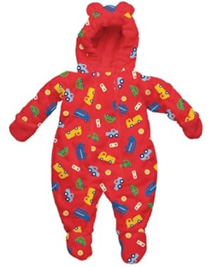 Fun Fleece Cuddlesuit, Red