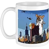 BSM Corgi Zilla No One Is Safe Funny Dog Coffee Mug 11oz Cup Gifts for Her Birthday Christmas Holiday Valentine's Day Anniversary Mother's Day Father's Day