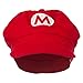 Circle Mario and Luigi Embroidered Cotton Newsboy Cap - Red M-L