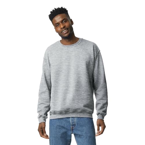 Gildan Adult Fleece Crewneck Sweatshirt, Style G18000, Multipack, Sport Grey (36-pack), X-Large
