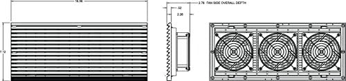 Thermal Edge PFFP390-120 (UL Type 1) | CFM Free Flow: 390 | Voltage/Hz.: 115 VAC 50/60 Hz | Rated Amps: 0.51/0.54 | Temperature Range: -40°F to +158°F | RPM: 3300