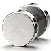 COOLSTEELANDBEYOND 2pcs 7mm Screw Stud Earrings Unisex Men, Stainless Steel Cheater Fake Ear Plugs Gauges Illusion Tunnel