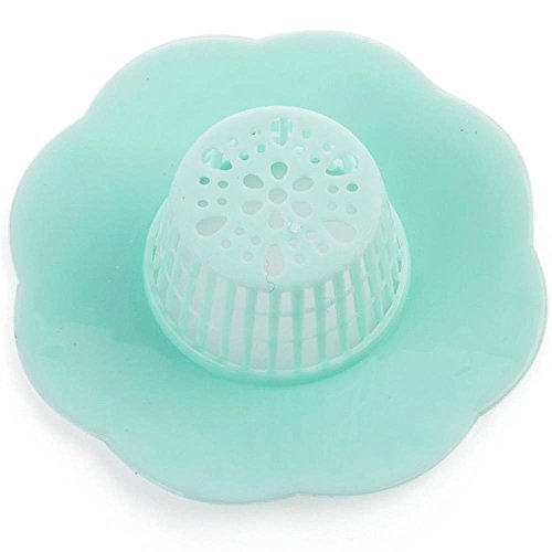 Wild Tribe Hair Drain Clog Remover Cleaning Tool,Kitchen Bath Sink Strainer,Drain Protector Filter Net Drain Hair Catcher Stopper,Pack of 6 (Green)