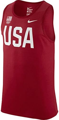 Team USA Nike Flowmotion Logo Dri-FIT Tri-Blend Tank Top (Red, XX-Large)