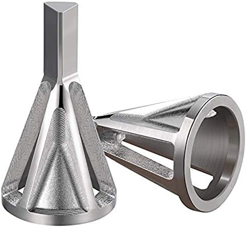Deburring External Chamfer Tool, Deburring Drill Bit, Stainless Steel Remove Burr, Deburring Tool, Fit 8-32 (.164) Through 3/4 (.750)-10 Inch-(4 mm-19 mm) (1, Silver)