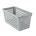 Doryh Plastic Baskets for Organizing, Grey, Set of 4