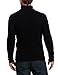 Alex Stevens Men's Ribbed Turtleneck, Black Tie, Large