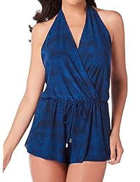 Magicsuit Traje de baño para dama con cuello en V y tirantes de copa suave