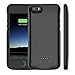Battery Case for iPhone 5 /5S /SE , 4000mAh Rechargeable Portable Power Charging Case iPhone 5 5S SE Ultra Thin Extended Battery Pack Charger Case -Black [ Not Compatible iPhone 5C ]